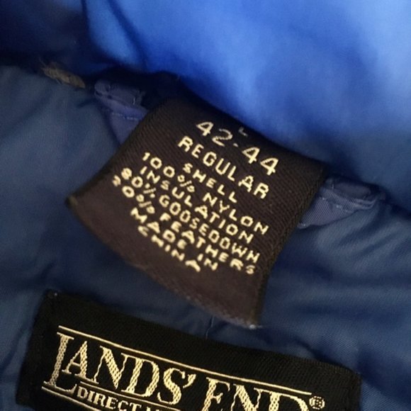 Land's End Down Vest Blue Lightweight Large 42-44 - Picture 3 of 3